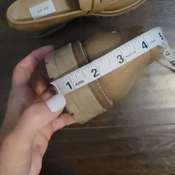 Reiss Beckton Loafer Womens 9 Beige Contemporary Y2K 90s Academia Preppy - Picture 8 of 10